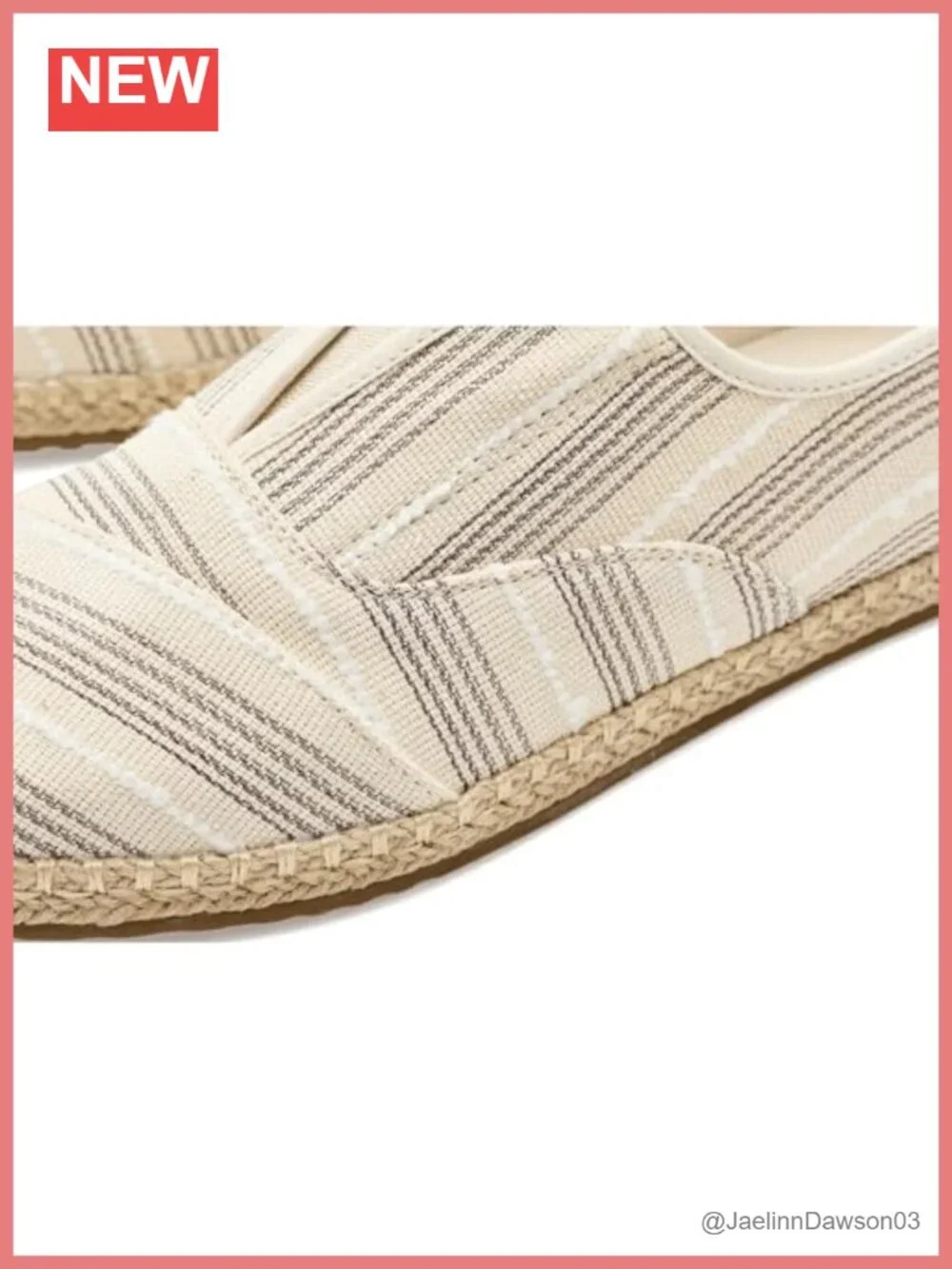 TOMS Palmera Plus Slip-On Espadrille Flats Cotton Breathable Low Top Rope Wrap